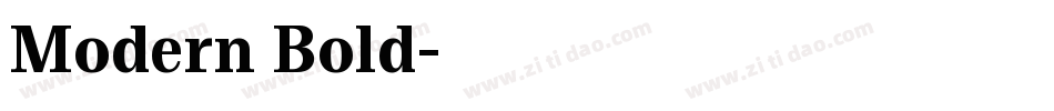 Modern Bold字体转换